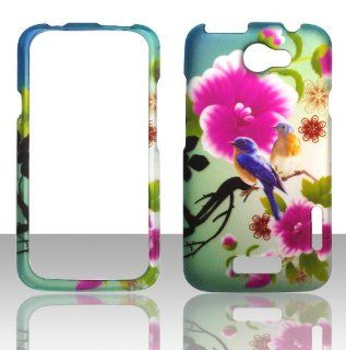 2D Twin Bird HTC One X AT&T, HTC One X XL S720e Canada (Rogers) Case Cover Hard Phone Case Snap on Cover Rubberized Touch Faceplates Cell Phones & Accessories