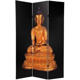 Oriental Furniture Double Sided Thai Buddha Room Divider with Black