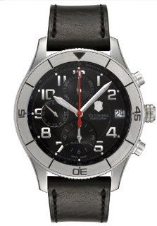 Victorinox Swiss Army Men's 241193 Ambassador Clous De Paris Black Leather Automatic Chronograph Watch Watches