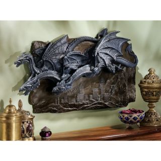 Design Toscano Manchesters Dragon Bones Sculptural Skull Wall Trophy
