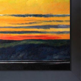 Tori Home Hopper Railroad Sunset Hand Painted Oil on Canvas Wall Art