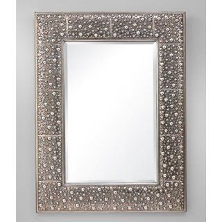 Murray Feiss MR1175RUS Danby 40" High Rectangular Mirror, Rustic Silver   Wall Mounted Mirrors