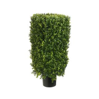 Tori Home 30 Rectangle Boxwood Topiary Plant with Plastic Pot