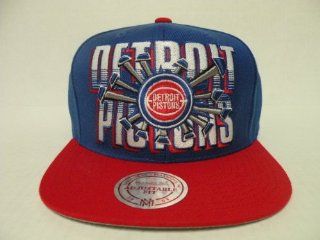 Mitchell and Ness NBA Detroit Pistons Back Board 2 Tone Retro Snapback Cap  Sports Fan Baseball Caps  Sports & Outdoors