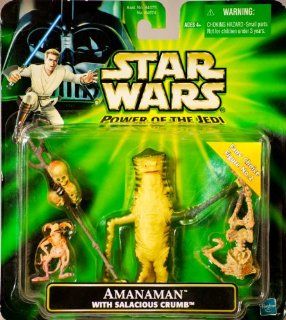 2001   Hasbro   Star Wars   Power of the Jedi   Amanaman with Salacious Crumb   Fan's Choice Figure #2   Bounty Hunter Figure   4 Inch   New   Out of Production   Limited Edition   Collectible Toys & Games