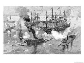 Surrender of the "Tennessee", Battle of Mobile Bay, from "Battles and Leaders of the Civil War" Giclee Print Art (12 x 9 in)  