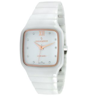 Peugeot Swiss Womens Square Watch in White