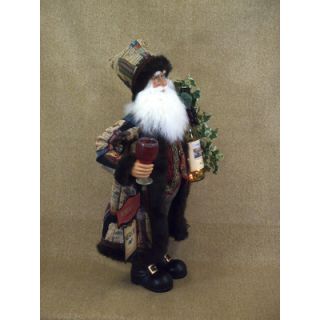 Karen Didion Originals Crakewood Lighted Wine Santa Claus Figurine
