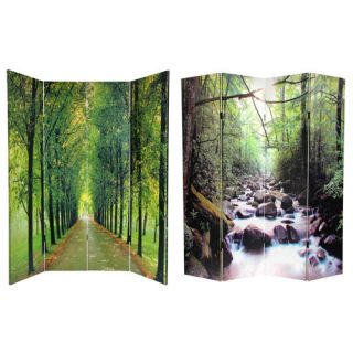 70.88 x 63 Double Sided Path of Life 4 Panel Room Divider