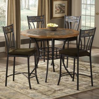 Rock Wood / Stone Counter Height Pub Table Set