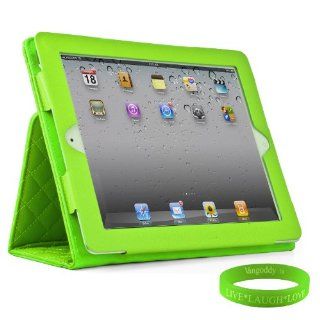 Lime Green Padded iPad Skin Cover Case Stand with Screen Flap and Sleep Function for all Models of The New Apple iPad ( 3rd Generation, wifi , + AT&T 4G , 16 GB , 32GB , 64 GB, MC707LL/A , MD328LL/A , MC705LL/A , MC706LL/A , MD329LL/A , MD368LL/A , MC7