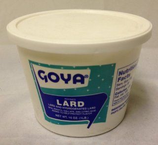 Goya Lard 16 oz  Baking And Cooking Lards  Grocery & Gourmet Food