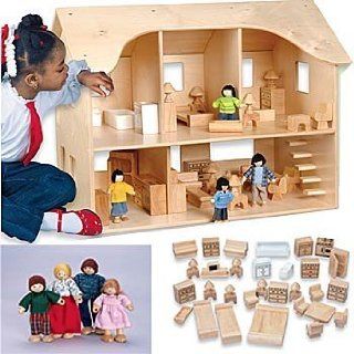 Combination Doll Play Set with White Family Toys & Games