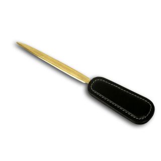 3200 Series Leather Letter Opener in Rustic Black