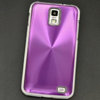 Samsung Galaxy S2 Skyrocket i727 AT&T Purple Circle Scratch Resistance Anodized Coating Aluminum with Modern Reflection design Clip on Protector Case + TransmobileUSA Premium Screen Film Protector Cell Phones & Accessories