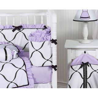 Sweet Jojo Designs Princess Black, White and Purple Collection 9pc