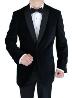 Bianco Brioni Men's One Button Shawl Lapel Black Velvet Tuxedo at  Mens Clothing store Tuxedo Suits