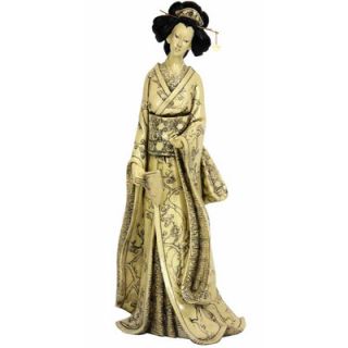 Oriental Furniture 14 Geisha Figurine with Plum Tree Kimono