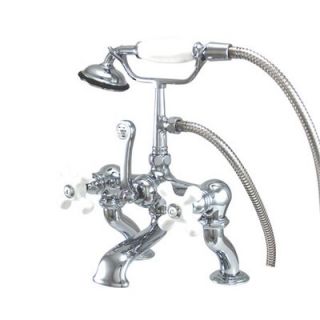 Elements of Design Hot Springs Deck Mount Clawfoot Tub Faucet with