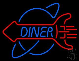 1950s Rocket Diner Outdoor Neon Sign 24" Tall x 31" Wide x 3.5" Deep  Business And Store Signs 