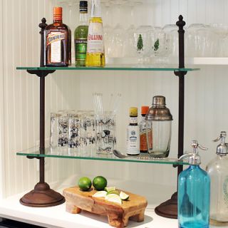 Creative Co Op Bistro Metal and Glass Shelf