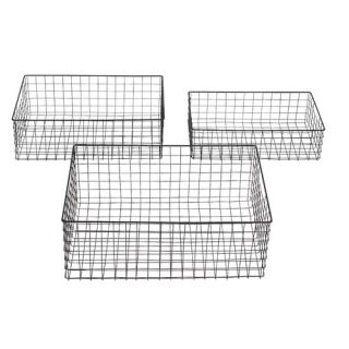 Woodland Imports 3 Piece Metal Wire Basket Set