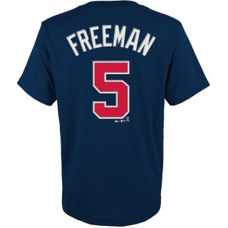MAJESTIC ATHLETIC Youth Atlanta Braves Freddie Freeman Player Name And Number T 