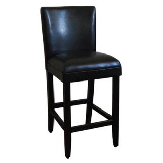 Kinfine Faux Leather Barstool in Black