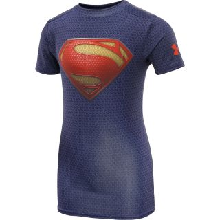 UNDER ARMOUR Boys Alter Ego Superman Allover Graphic T Shirt   Size XS/Extra