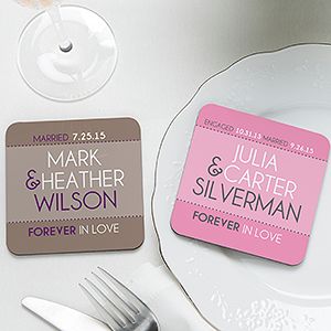 Forever In Love Personalized Coaster Favors
