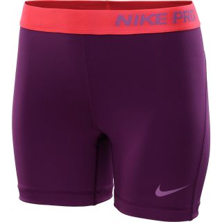 NIKE Womens Pro 5 Shorts   Size Medium, Grape/violet