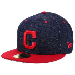 Cleveland Indians New Era MLB Team Color Denim 59FIFTY Cap