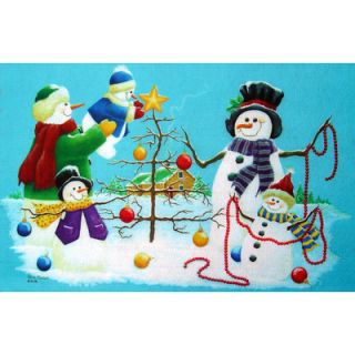 Custom Printed Rugs Seasonal Holiday Snowmen Doormat