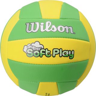 WILSON Super Soft Play Indoor/Outdoor Volleyball   Size Official, Yellow/green