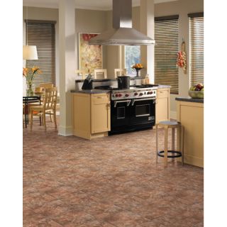 Congoleum Ovations 14 x 14 Textured Slate Vinyl Tile in Clay