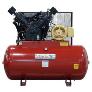 Schrader 120 Gallon Professional Series 2 Stage 25 HP Horizontal Air
