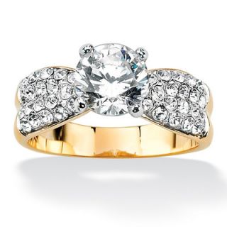 Palm Beach Jewelry Round and Princess   Cut Cubic Zirconia Ring