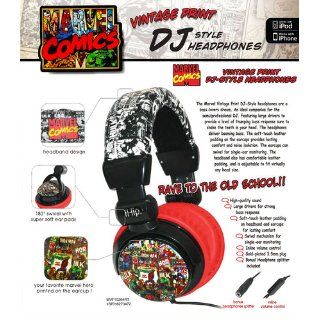 iHip MVF10264RT NEW Marvel Retro Extreme DJ Headphone, Red/Black Electronics
