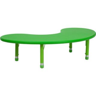 Flash Furniture Height Adjustable Half Moon Plastic Activity Table