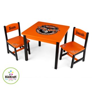 Harley Davidson Kids 3 Piece Table and Chair Set (Personalized)
