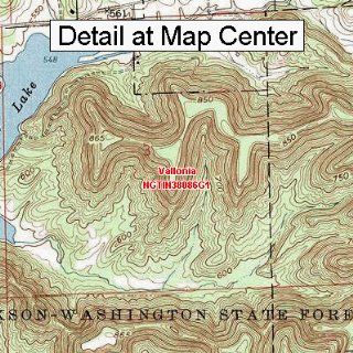 USGS Topographic Quadrangle Map   Vallonia, Indiana (Folded/Waterproof)  Outdoor Recreation Topographic Maps  Sports & Outdoors
