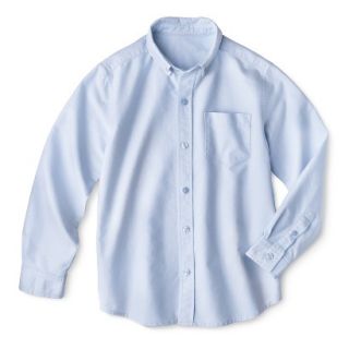 Cherokee Boys School Uniform Long Sleeve Oxford Shirt   Powder Blue M