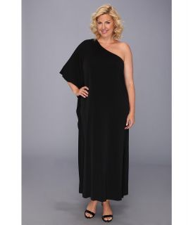 MICHAEL Michael Kors Plus Size One Shlouder Maxi Dress Womens Dress (Black)