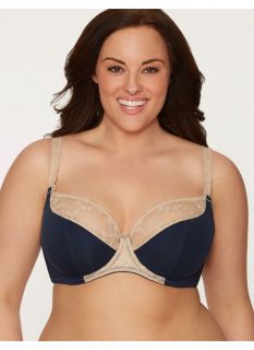 Lane Bryant Plus Size Embroidered French full coverage bra     Womens Size 46D,