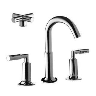 Aquabrass GM716BSP BSP Brushed Silver Pearl Bathroom Faucets 8" Widespread Cross Handles Lav Faucet   Touch On Bathroom Sink Faucets  