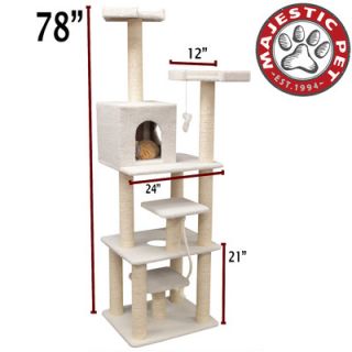Majestic Pet Products 78 Bungalow Sherpa Cat Tree