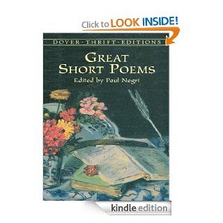 Great Short Poems (Dover Thrift Editions) eBook Paul Negri, Paul Negri Kindle Store