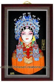 Chinese Wall Decor / Framed Chinese Art   Chinese Opera Mask   Wall Sculptures