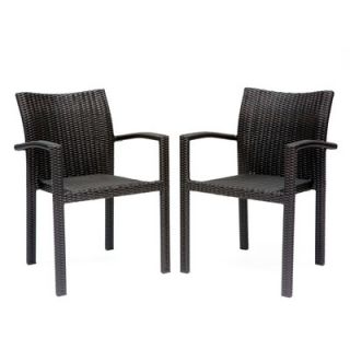 Abbyson Living Apex Patio Dining Arm Chair (Set of 2)