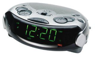 GE 74894 AM/FM Clock Radio with 0.9" Green LED, Dual wake, auto time set, (Discontinued by Manufacturer) Electronics